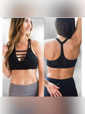 Zyia Active Grid Bra in Black size large